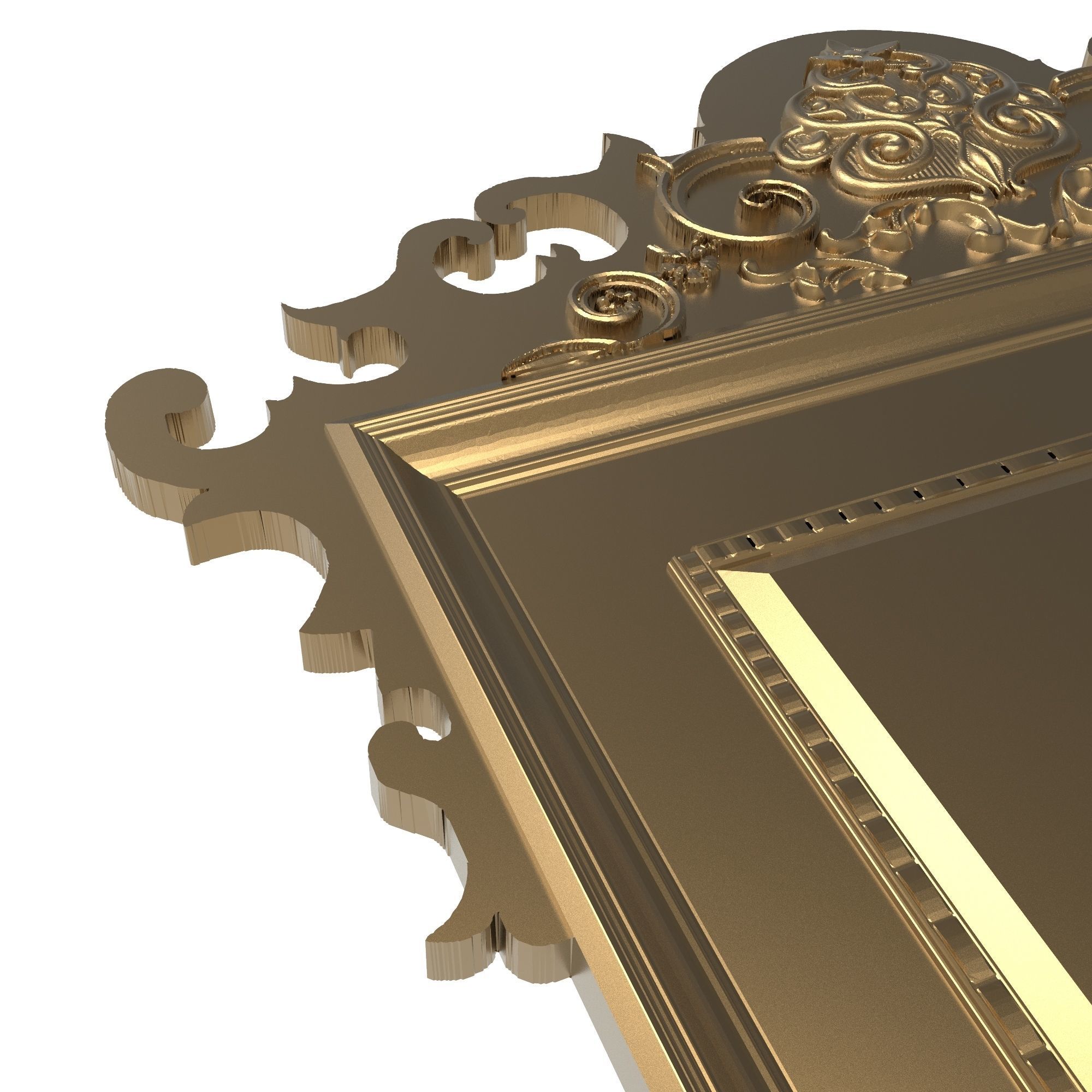 carved frame 3D model_2
