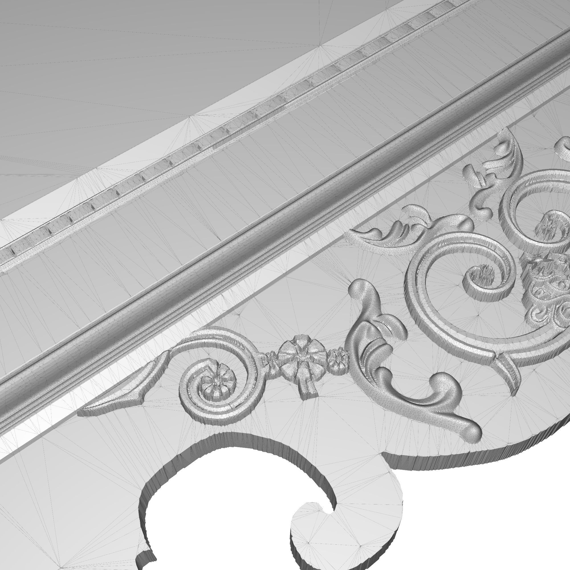 carved frame 3D model_7