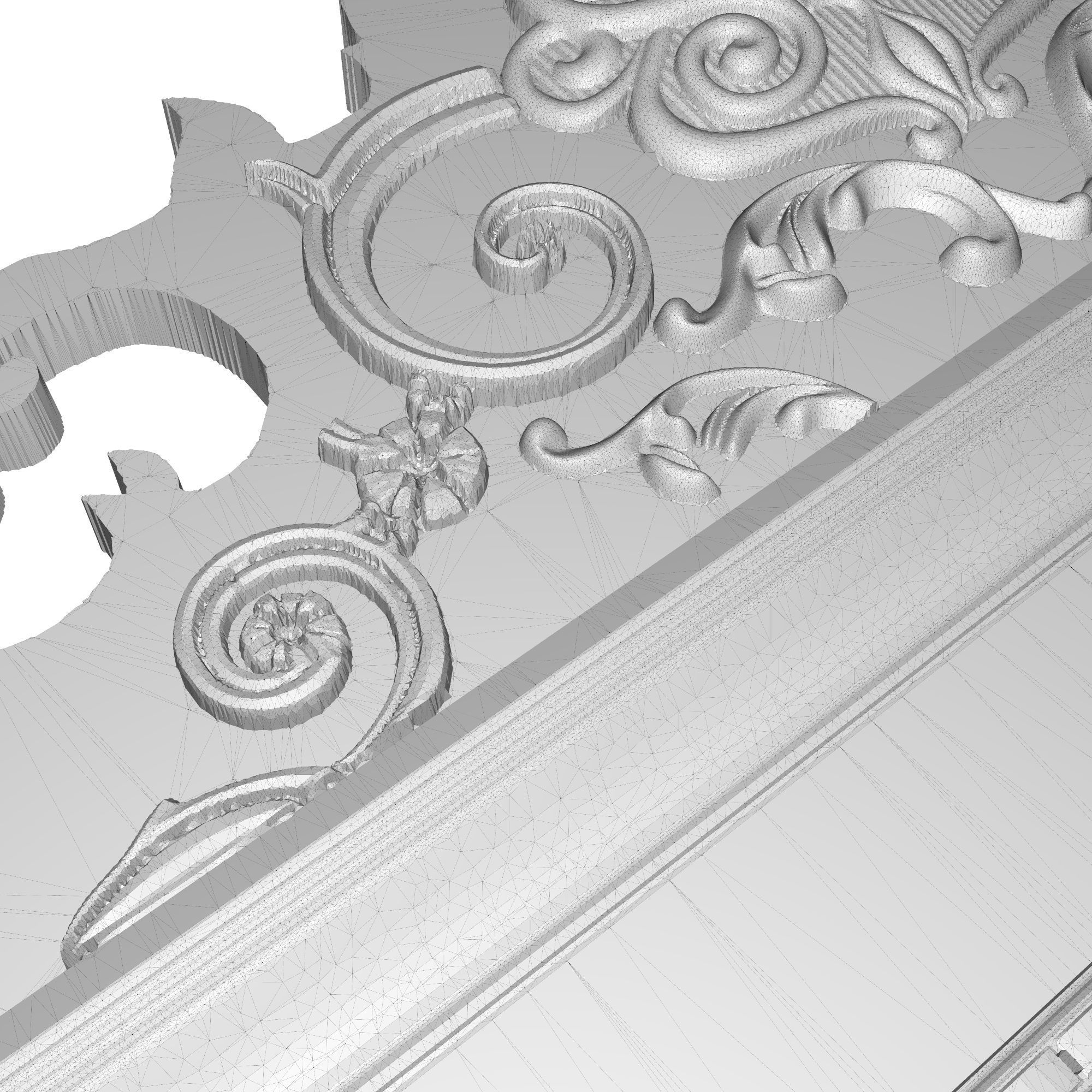 carved frame 3D model_8