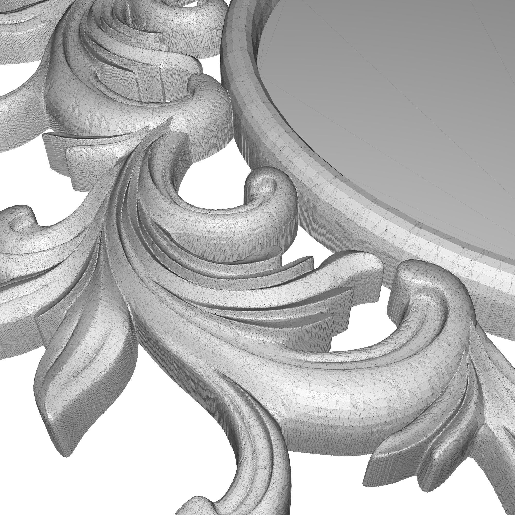 carved frame 3D model_7