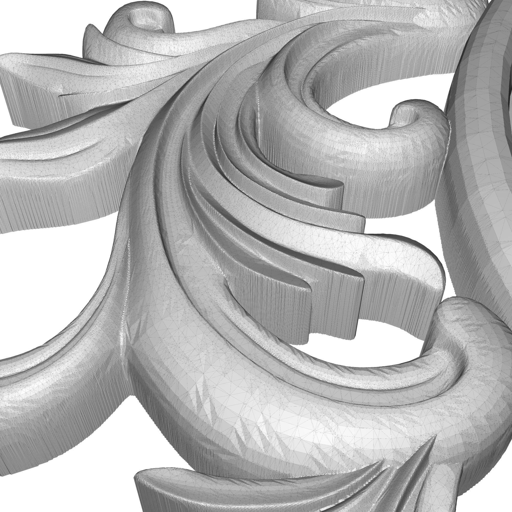 carved frame 3D model_6