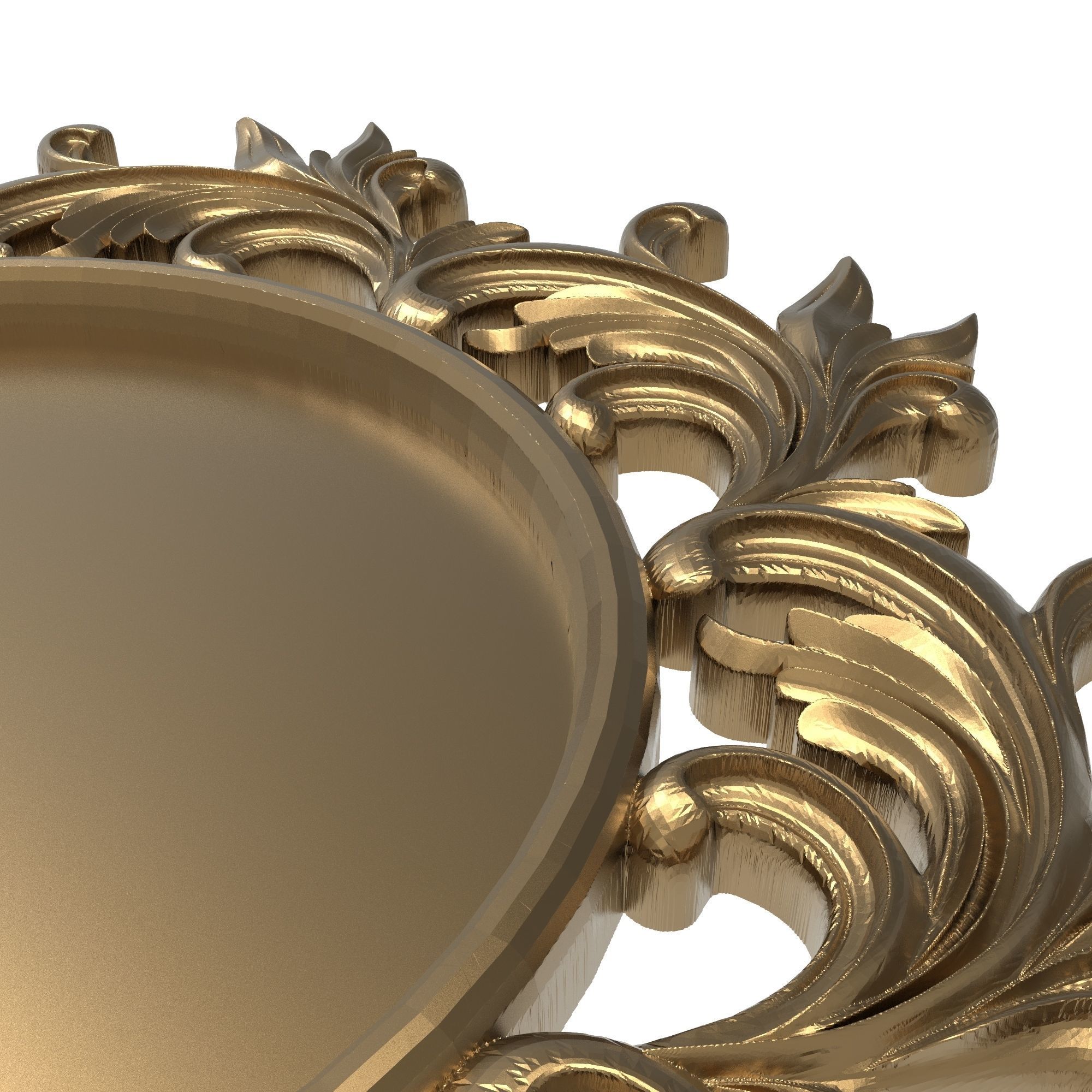 carved frame 3D model_4