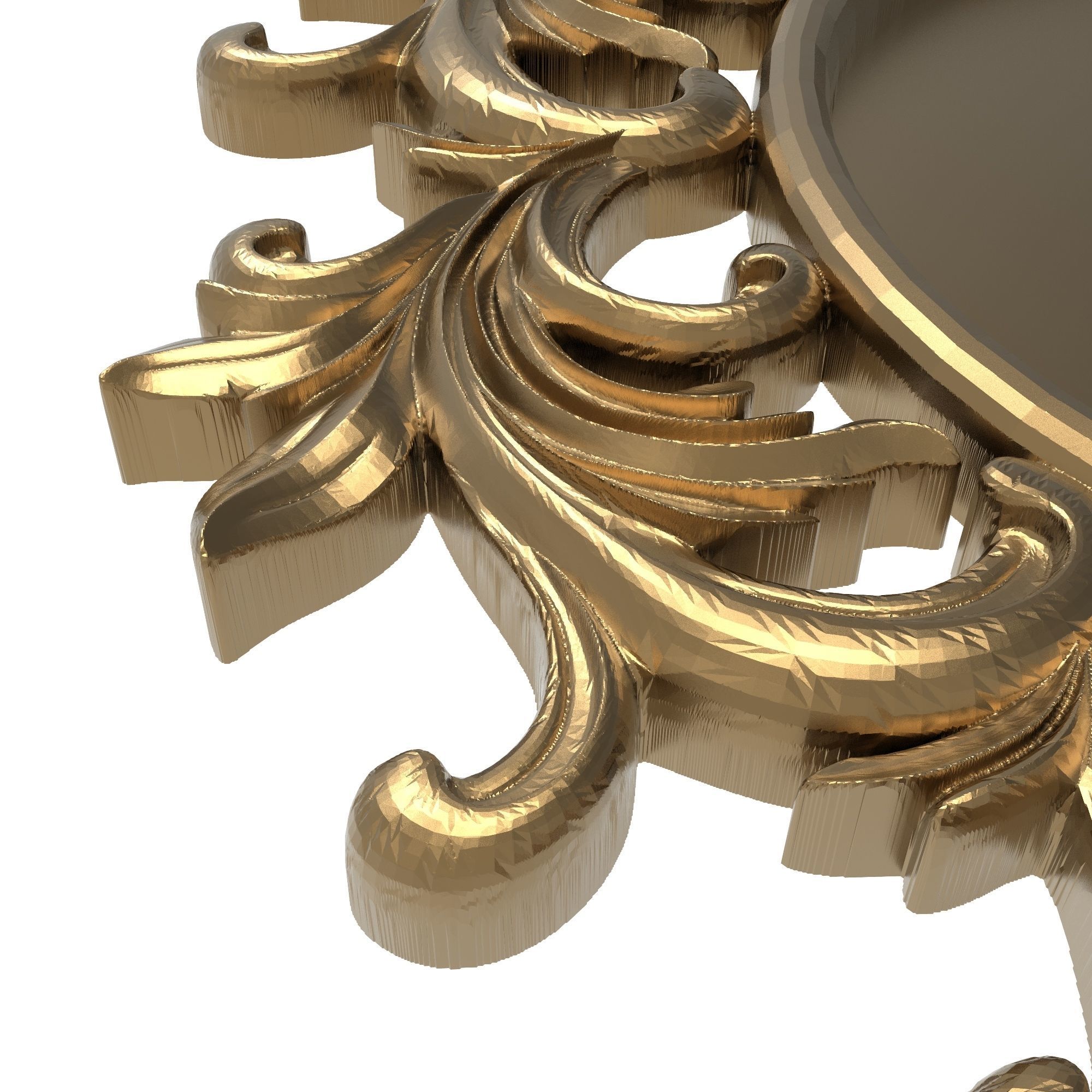 carved frame 3D model_2