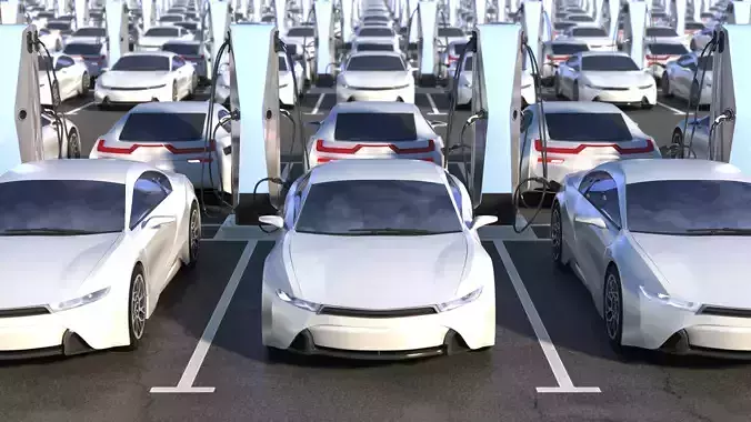 Parking with electric cars charging