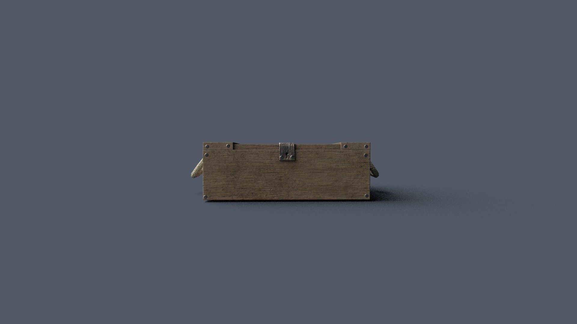Wood Ammunition Army Box 3D model_3