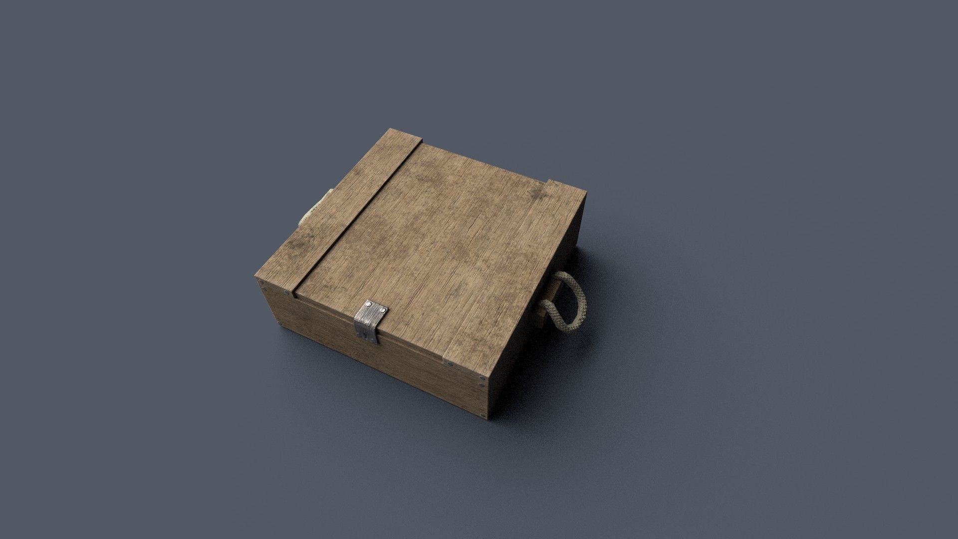 Wood Ammunition Army Box 3D model_2