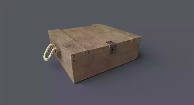 Wood Ammunition Army Box 3D model Wood Ammunition Army Box 3D model