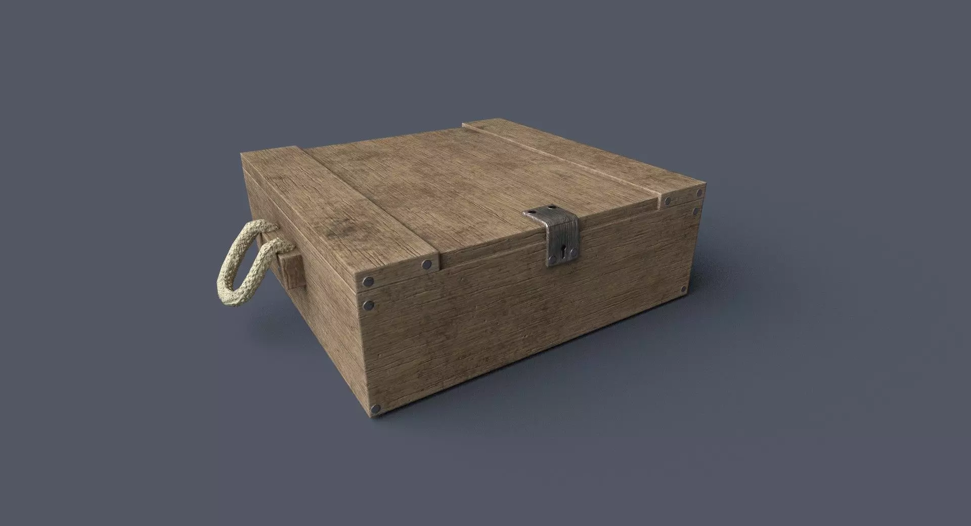 Wood Ammunition Army Box 3D model_0