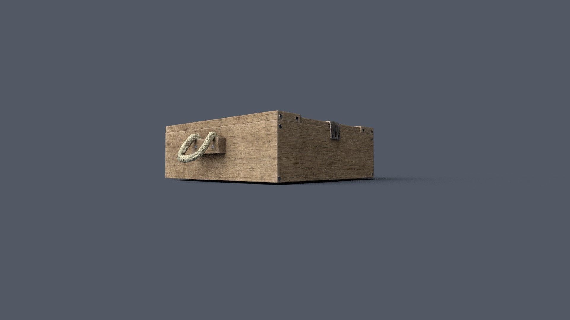 Wood Ammunition Army Box 3D model_5