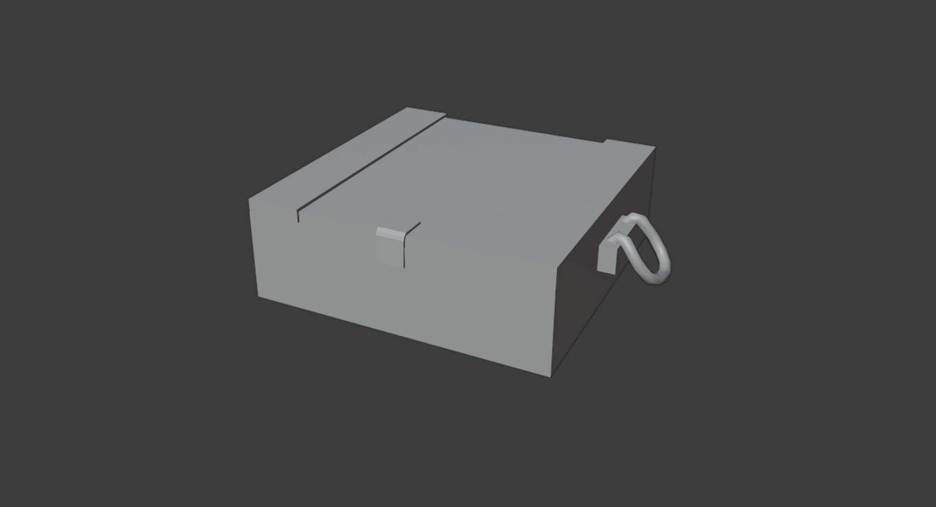Wood Ammunition Army Box 3D model_8