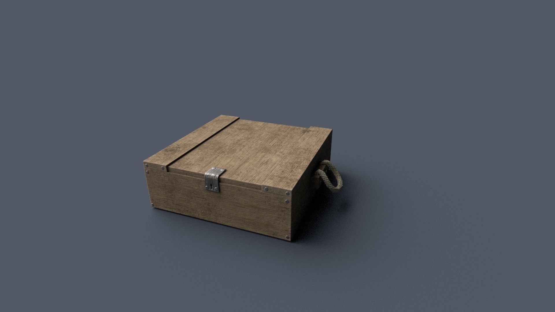 Wood Ammunition Army Box 3D model_1