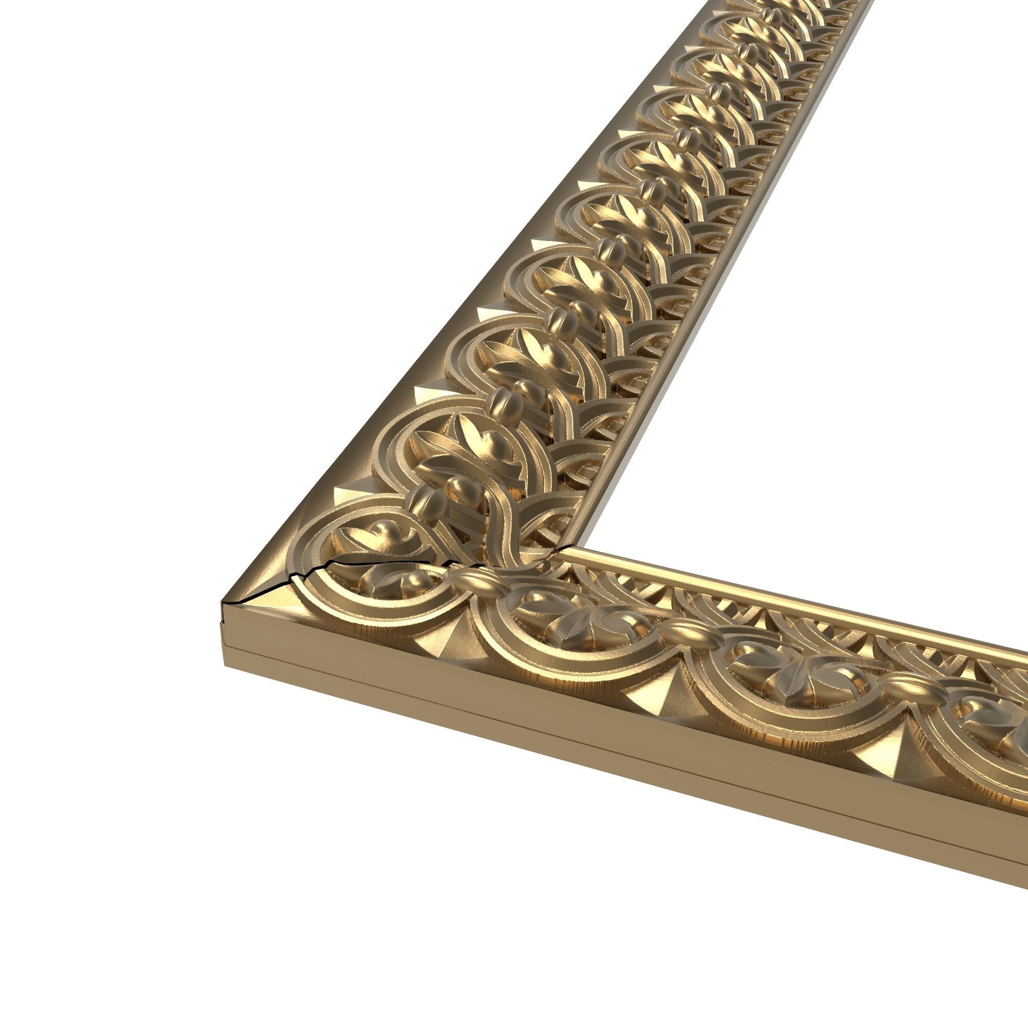 carved frame 3D model_2