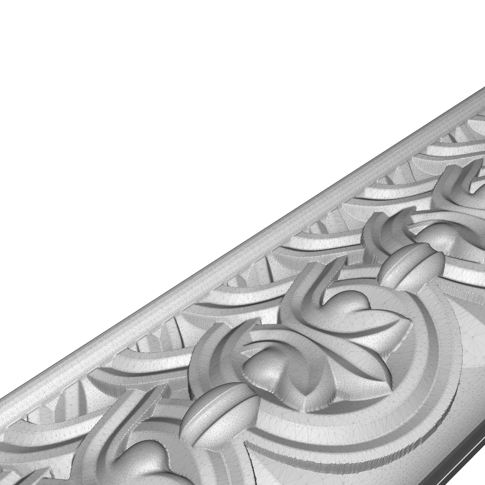 carved frame 3D model_7