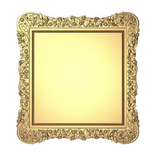carved frame 3D model