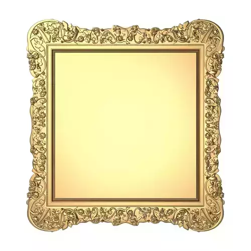 carved frame 3D model