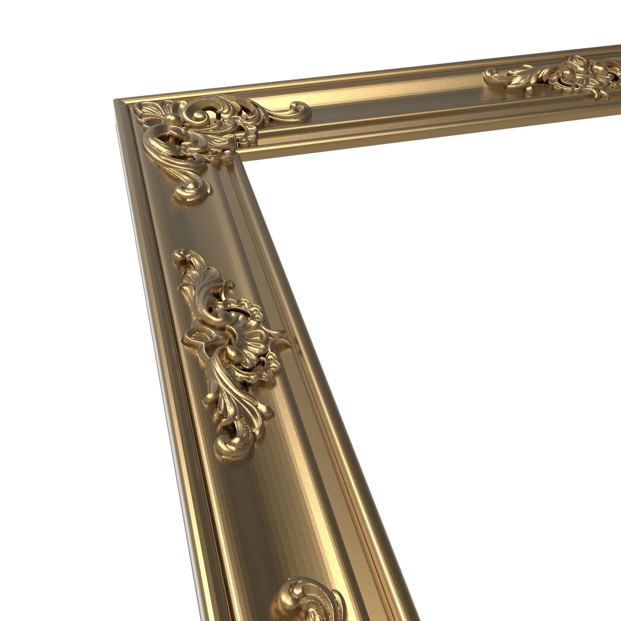 carved frame 3D model_2