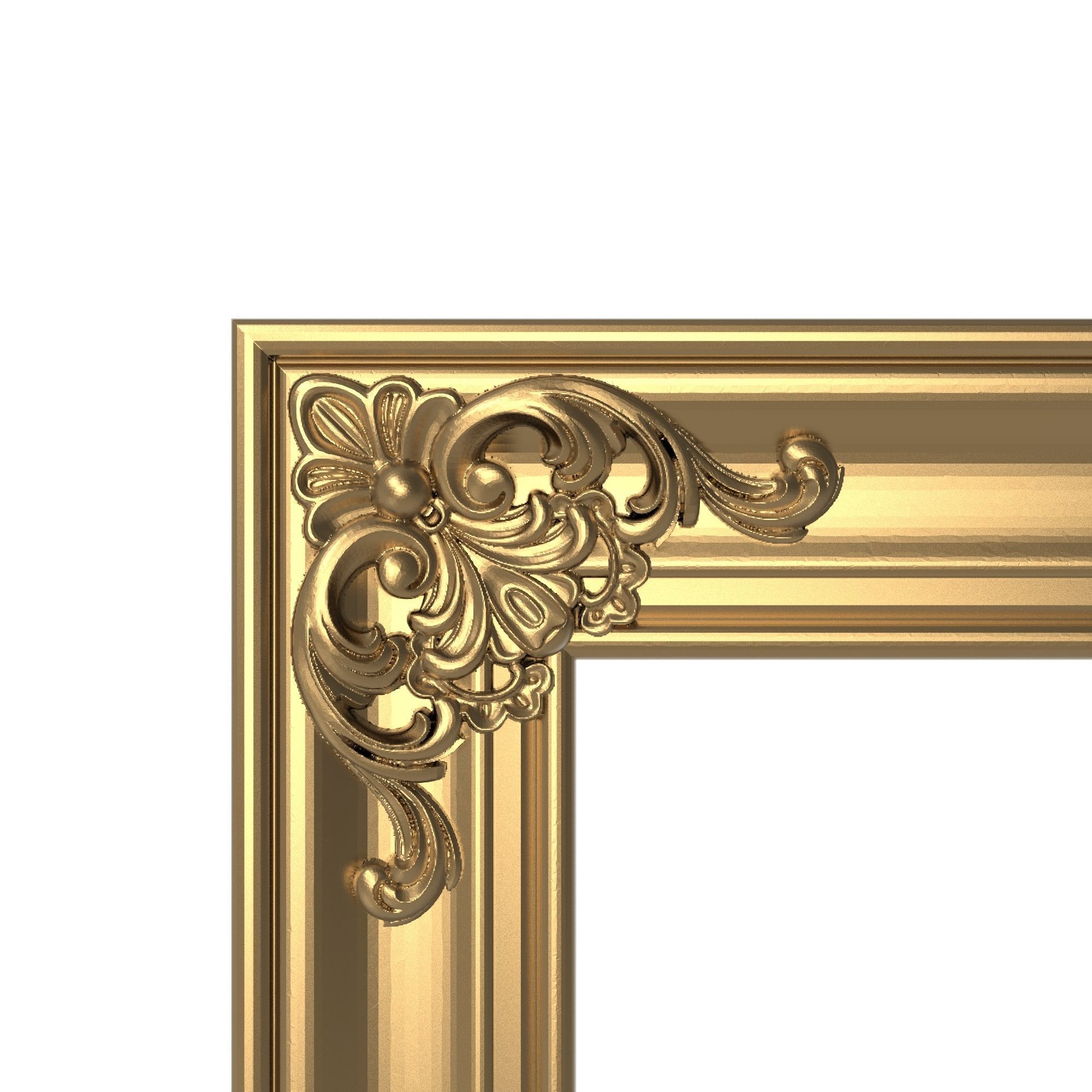 carved frame 3D model_1