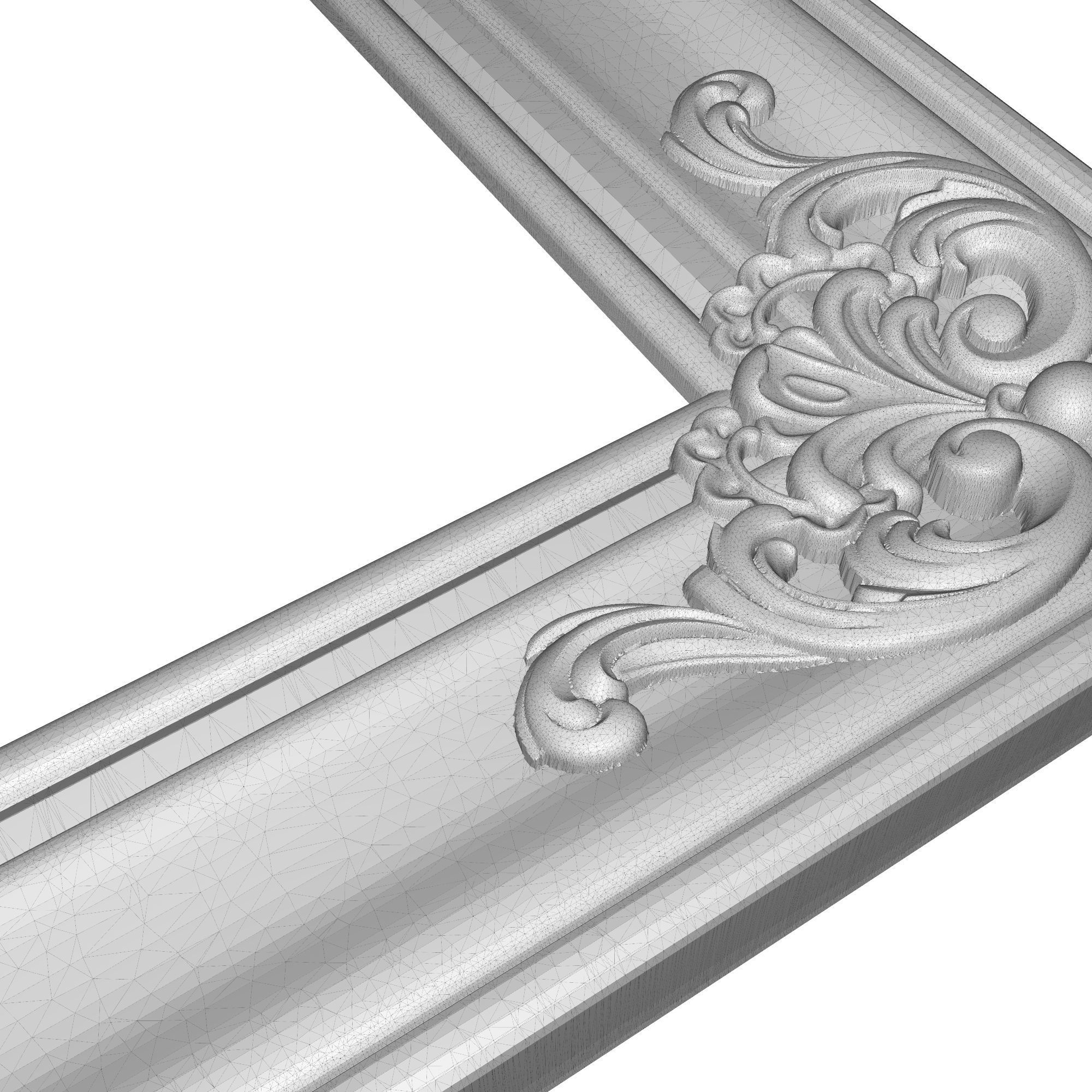 carved frame 3D model_7