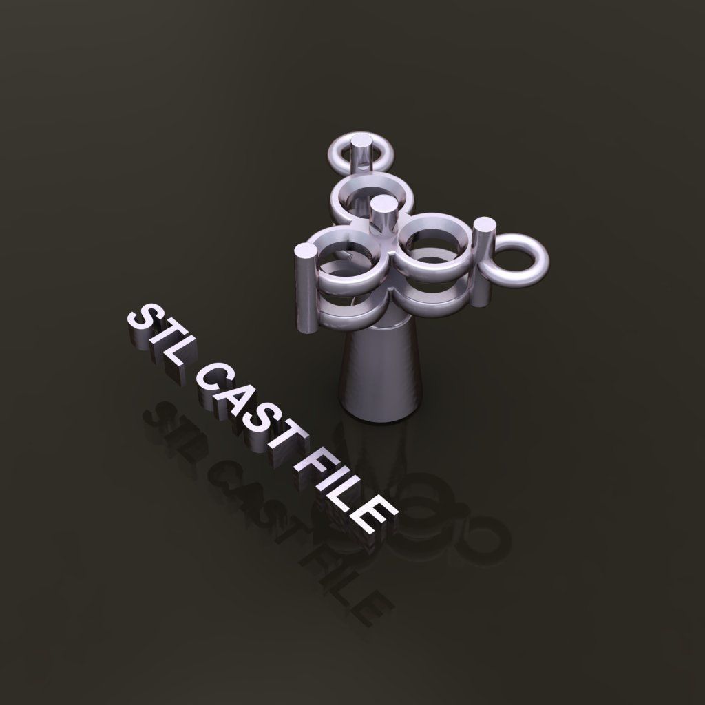 3 Stone Triangle Frame Solitaire Pendant 2mm50 3D print model_7