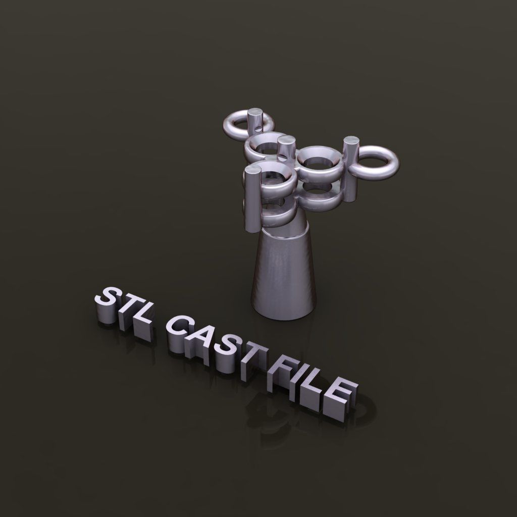 3 Stone Triangle Frame Solitaire Pendant 2mm 3D print model_9