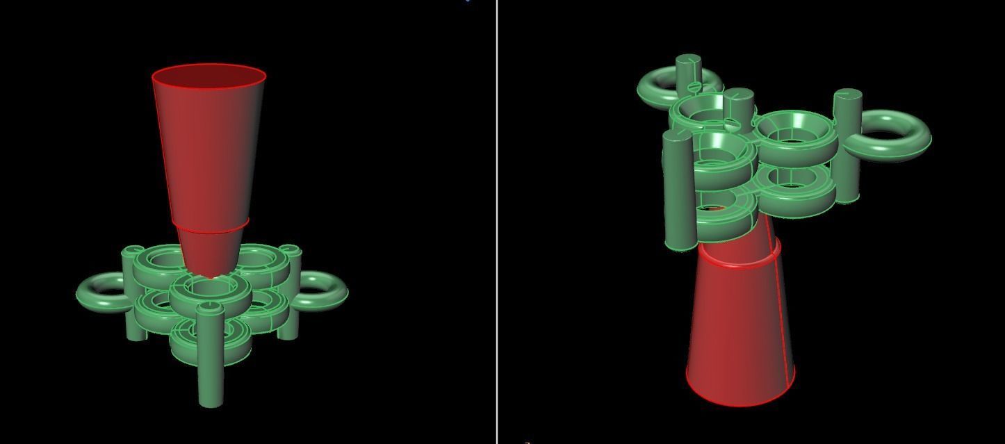 3 Stone Triangle Frame Solitaire Pendant 2mm 3D print model_13