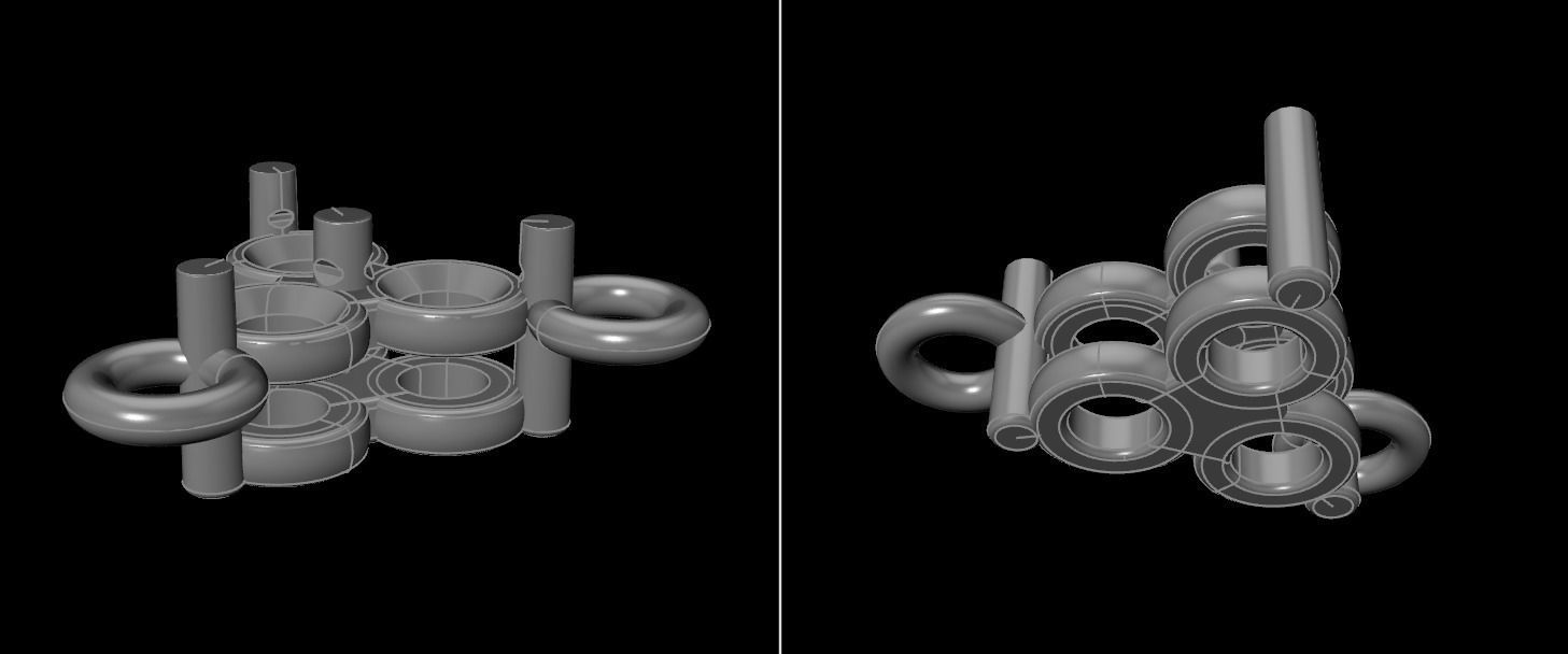 3 Stone Triangle Frame Solitaire Pendant 2mm 3D print model_15