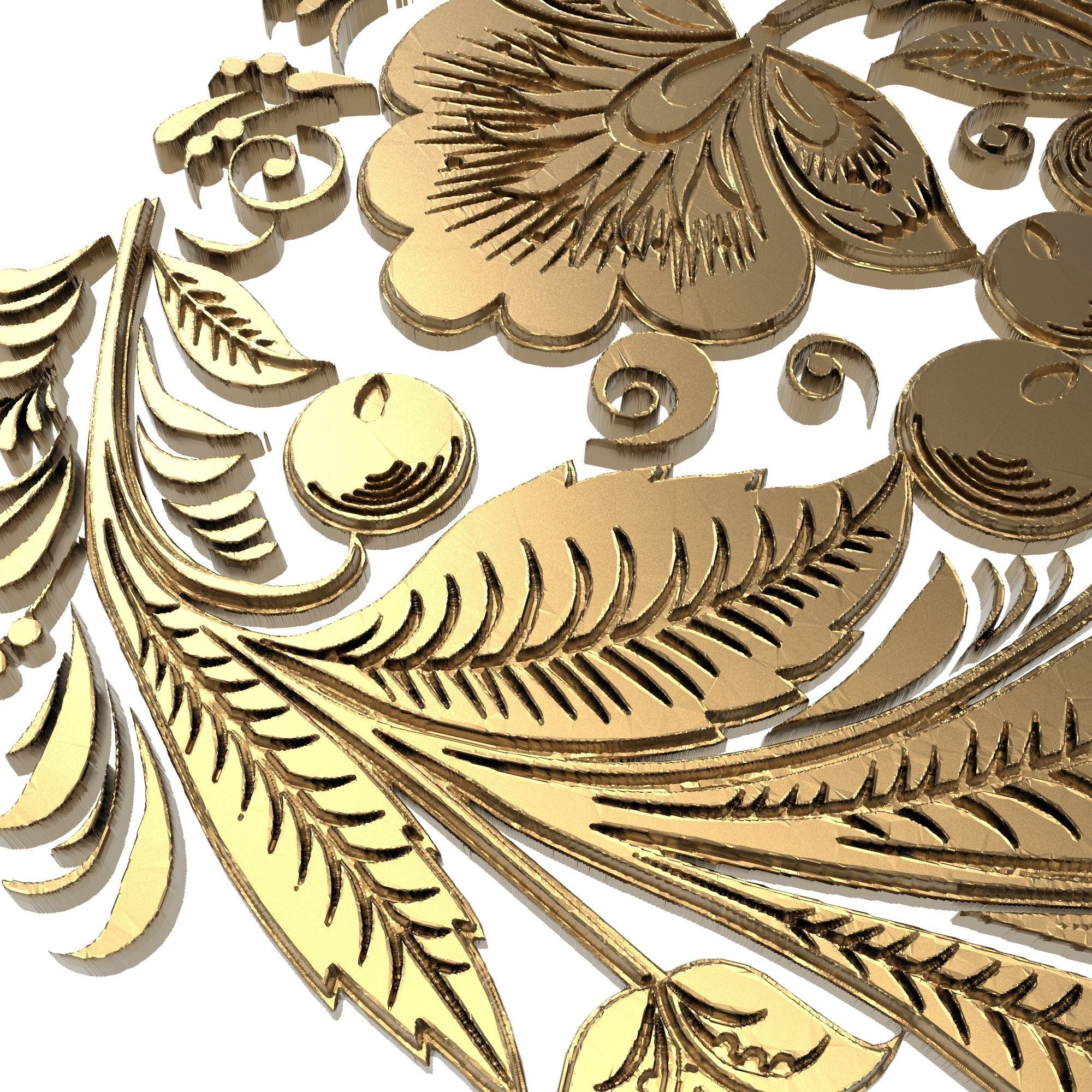 decorative pattern ready for 3D printing 3D model_3