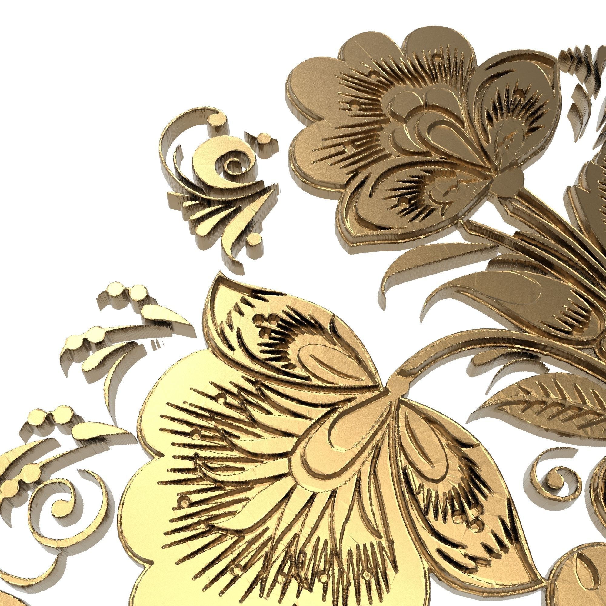 decorative pattern ready for 3D printing 3D model_1