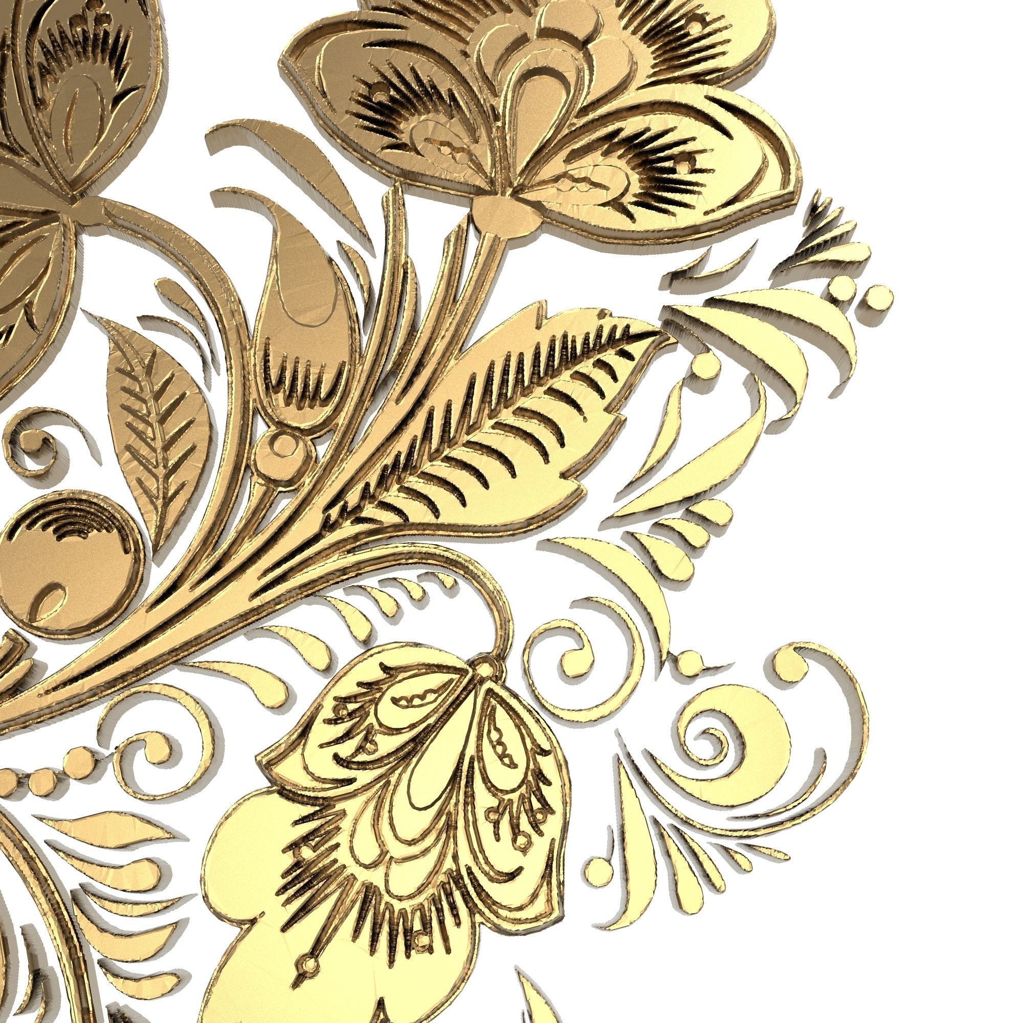 decorative pattern ready for 3D printing 3D model_4