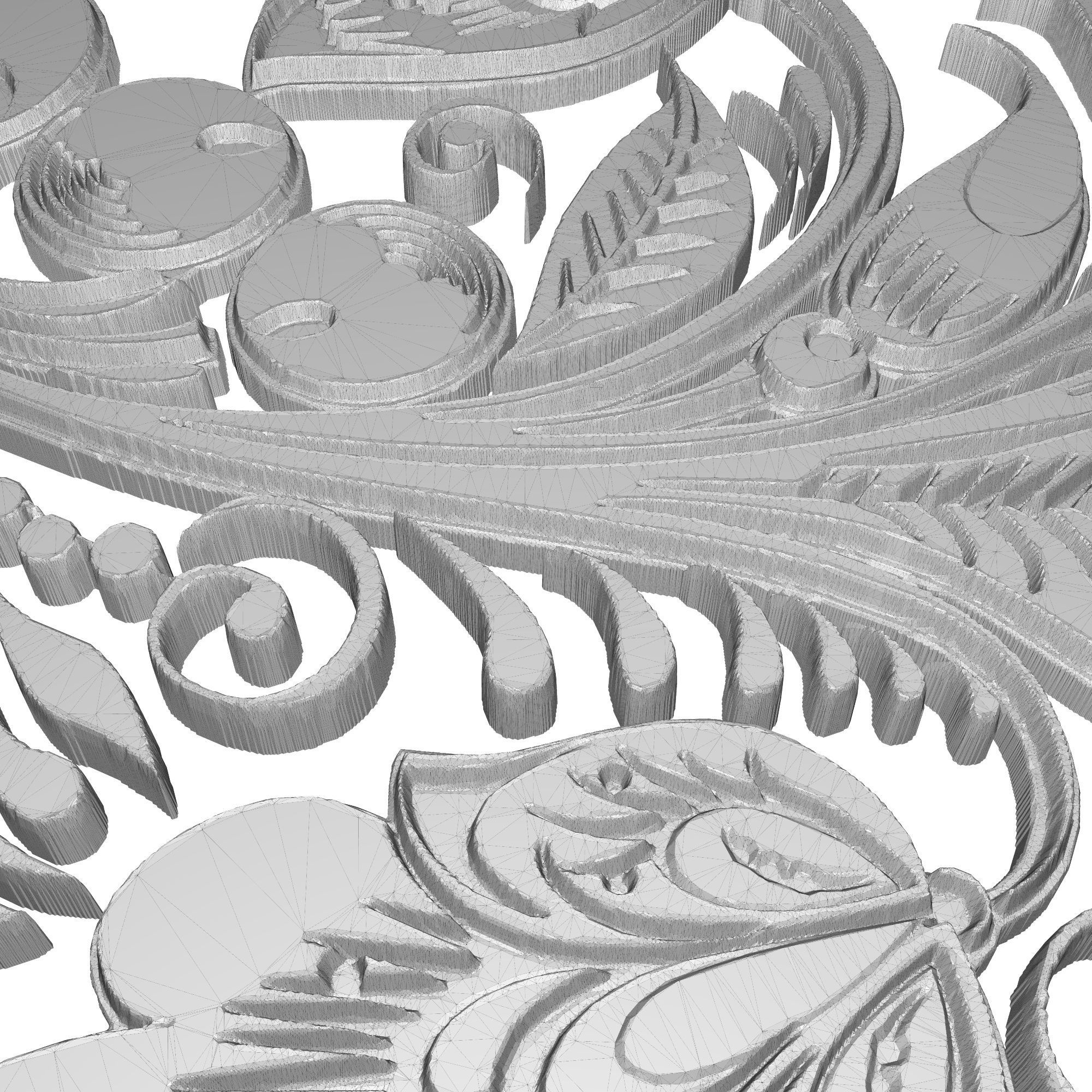 decorative pattern ready for 3D printing 3D model_7
