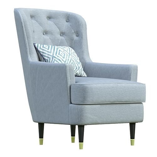 Armchair upholstered 3D model