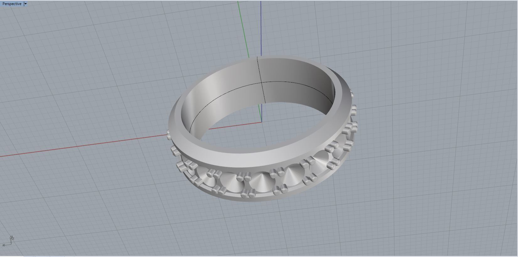men ring 3D print model_3