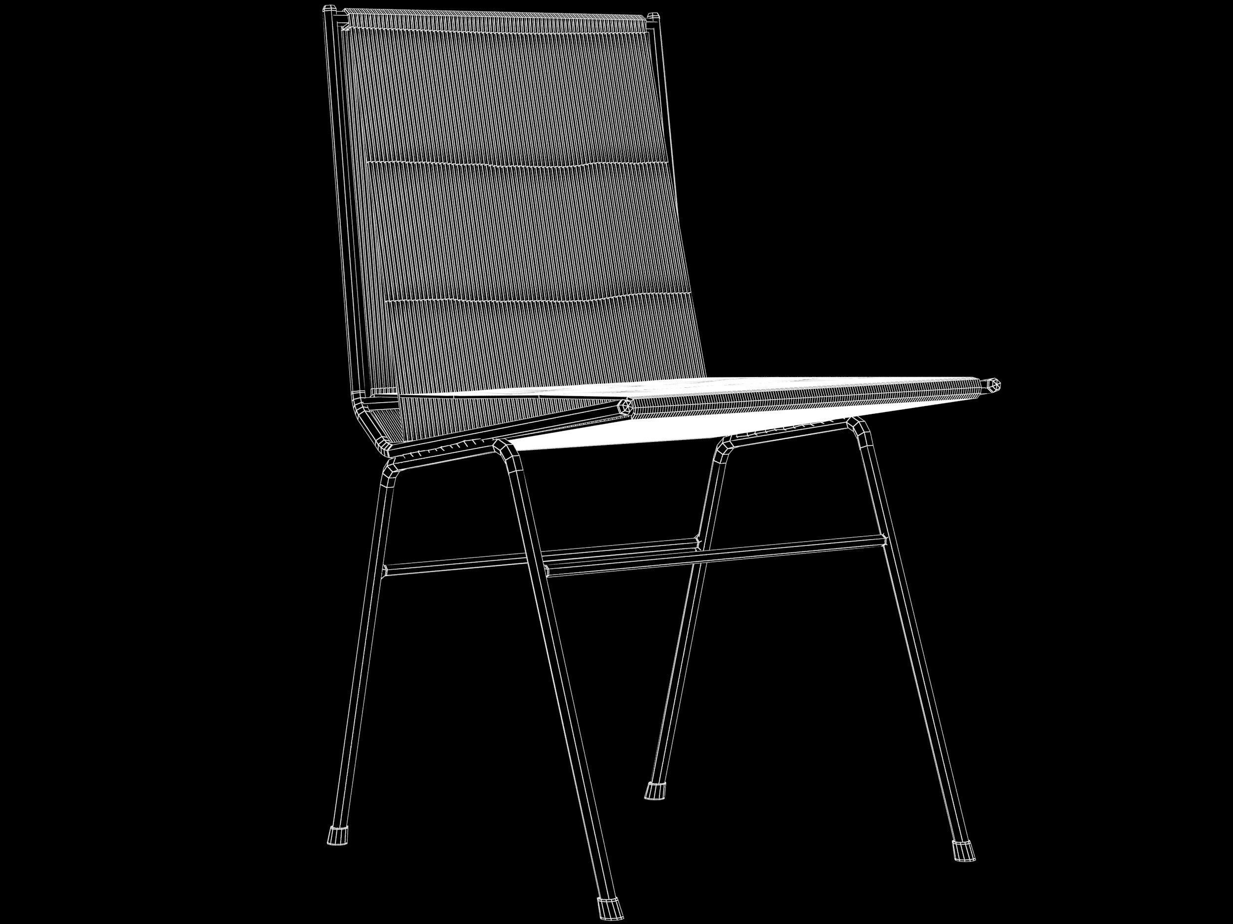 Allan Gould String Chair collection Low-poly 3D model_2