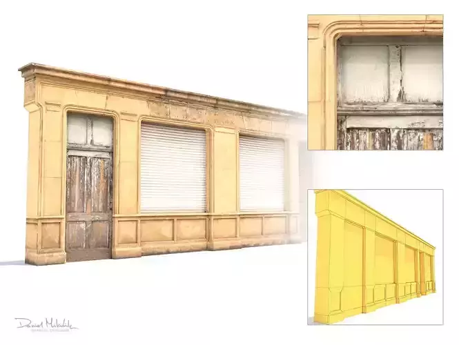 Store Facade Low Poly