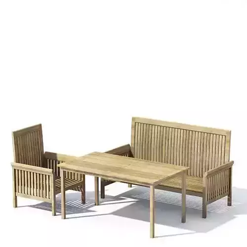 Wooden Patio Furniture With Table
