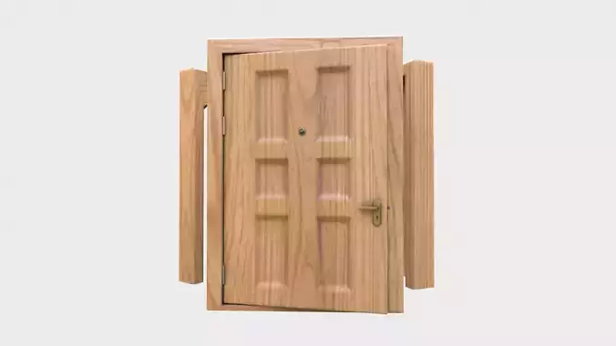 Doors open wooden door