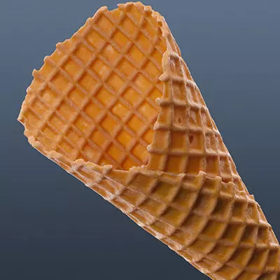 Waffle ice cream model 3D model