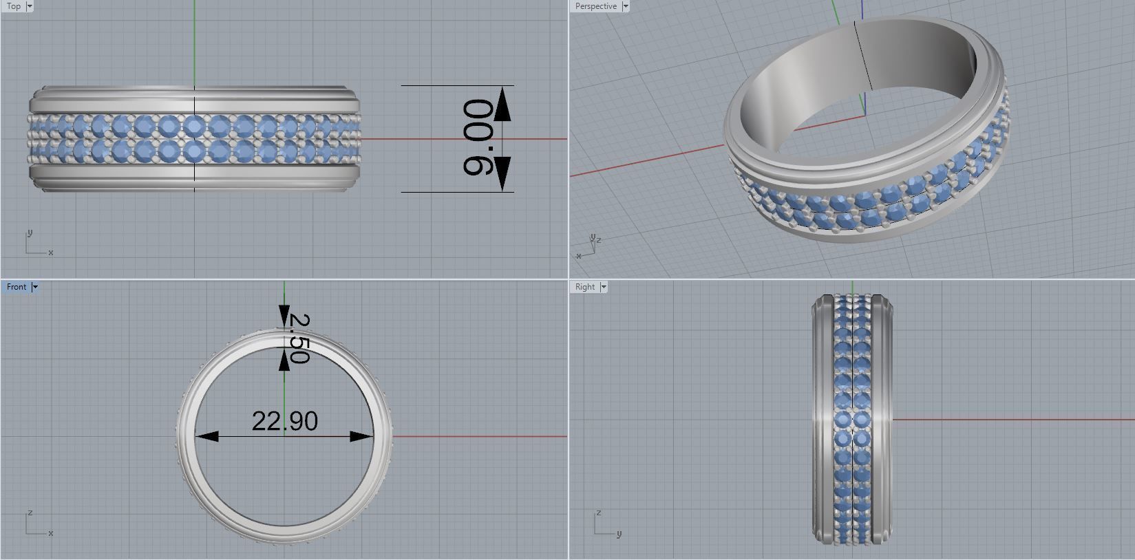 men ring 3D print model_2