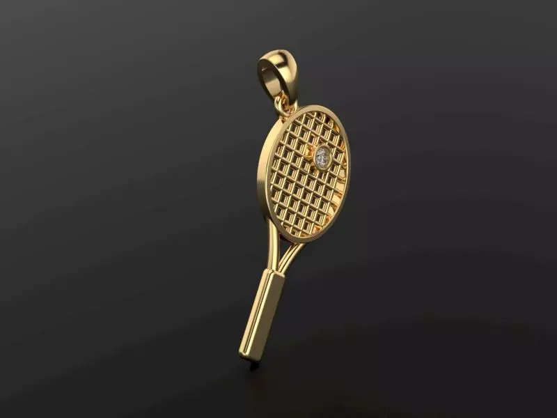 Tennis Racquet Pendant 3D print model