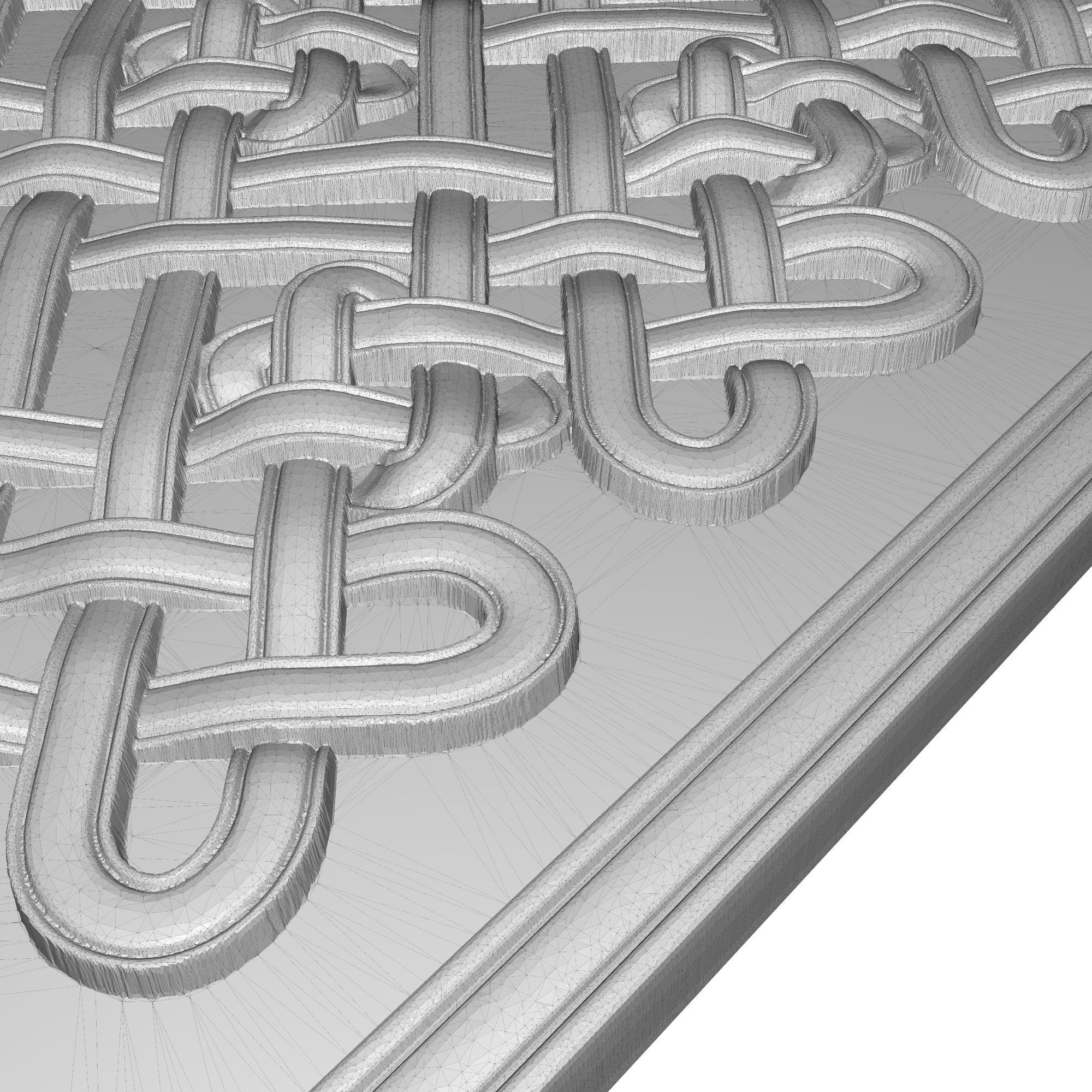 decorative pattern ready for 3D printing 3D model_6