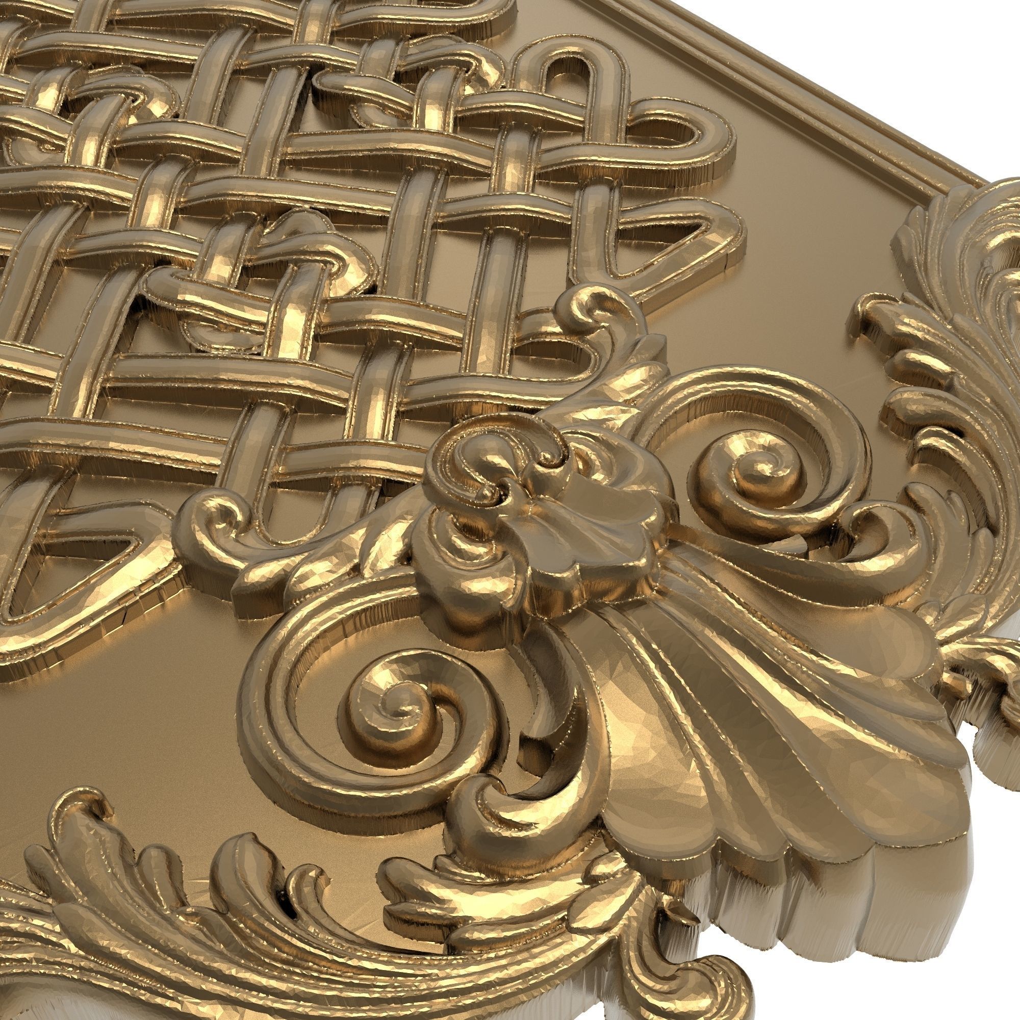 decorative pattern ready for 3D printing 3D model_3