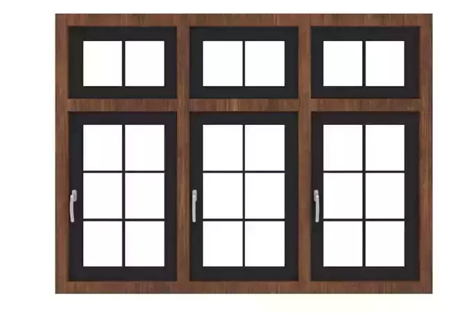 window wooden with four glass panes