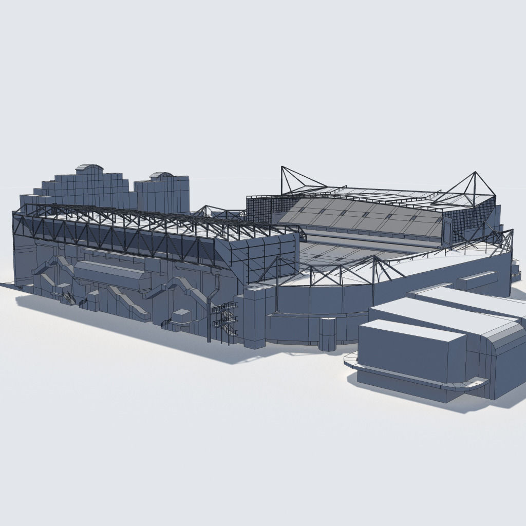 Stamford Bridge Stadium Low Poly Version Low-poly 3D model_16