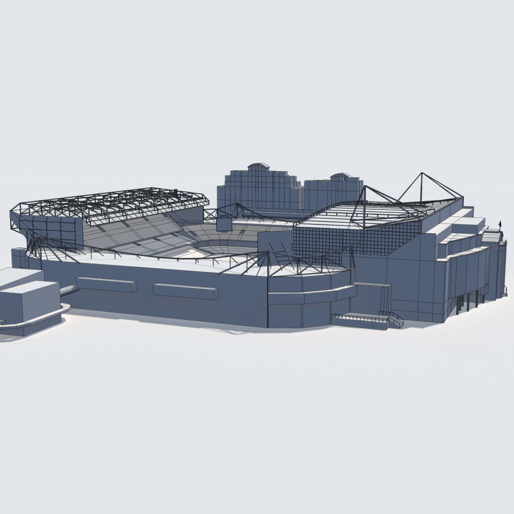 Stamford Bridge Stadium Low Poly Version Low-poly 3D model_15