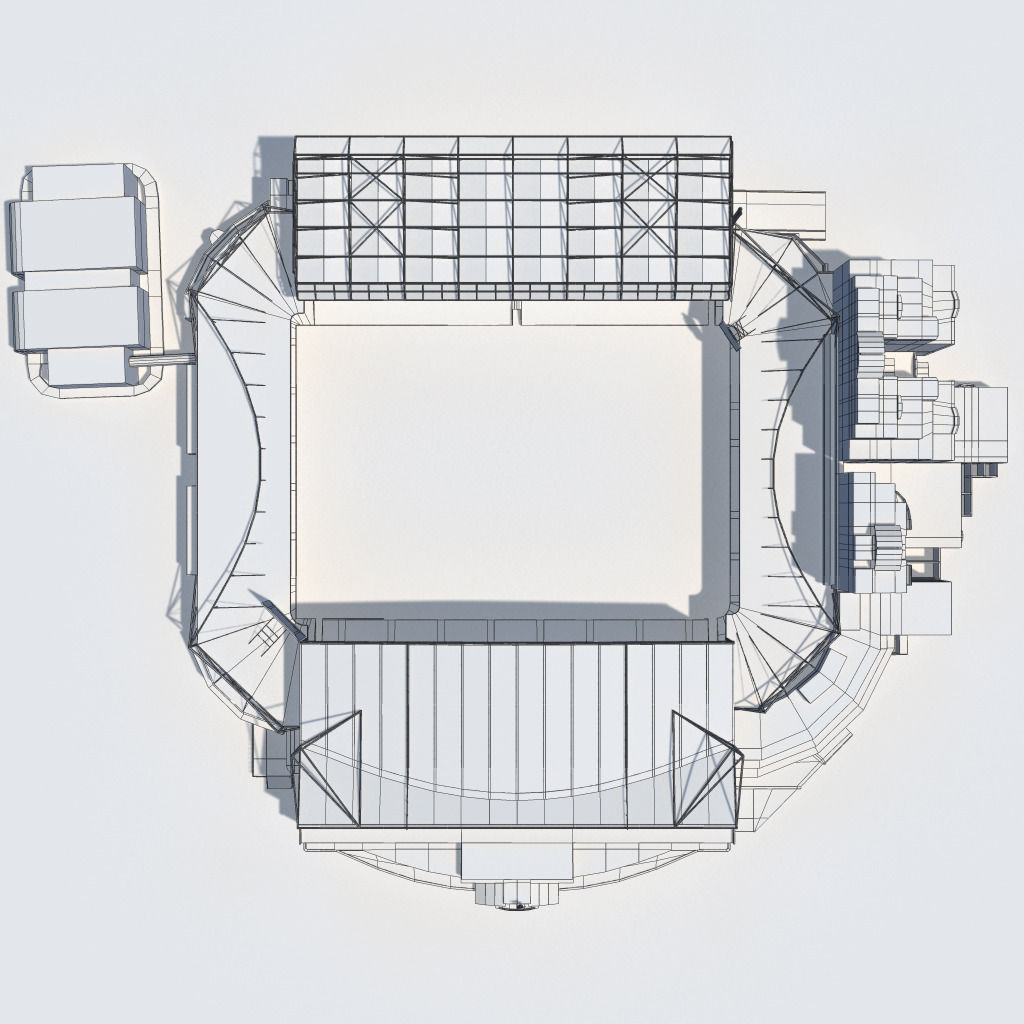Stamford Bridge Stadium Low Poly Version Low-poly 3D model_23