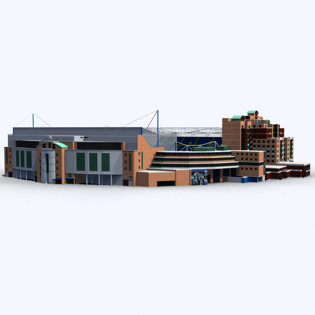 Stamford Bridge Stadium Low Poly Version Low-poly 3D model_1
