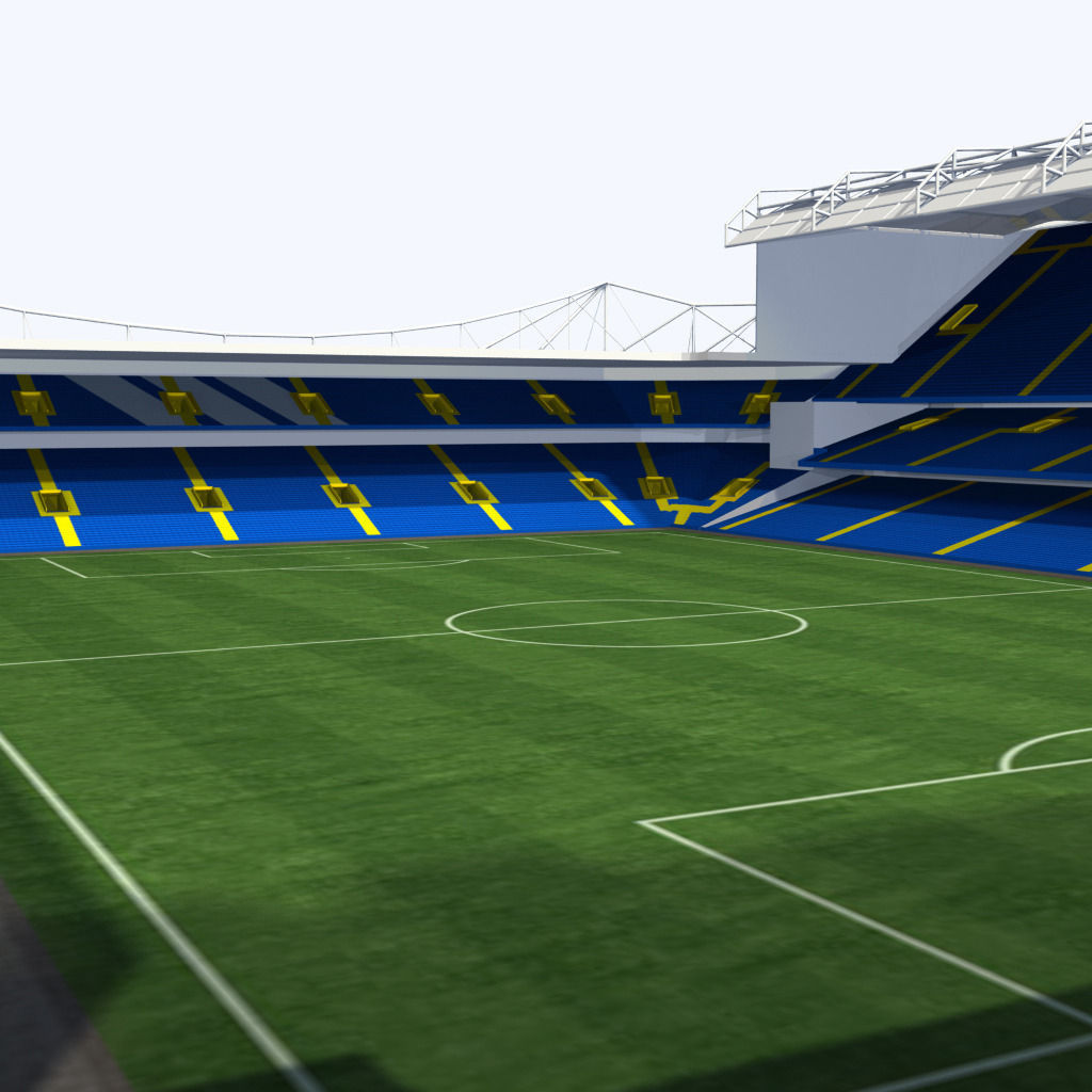 Stamford Bridge Stadium Low Poly Version Low-poly 3D model_7