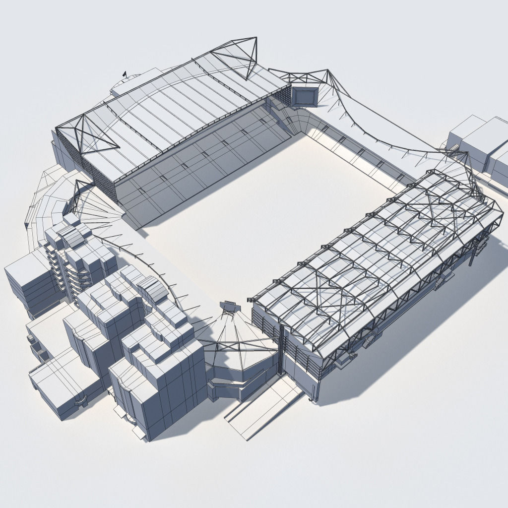 Stamford Bridge Stadium Low Poly Version Low-poly 3D model_18