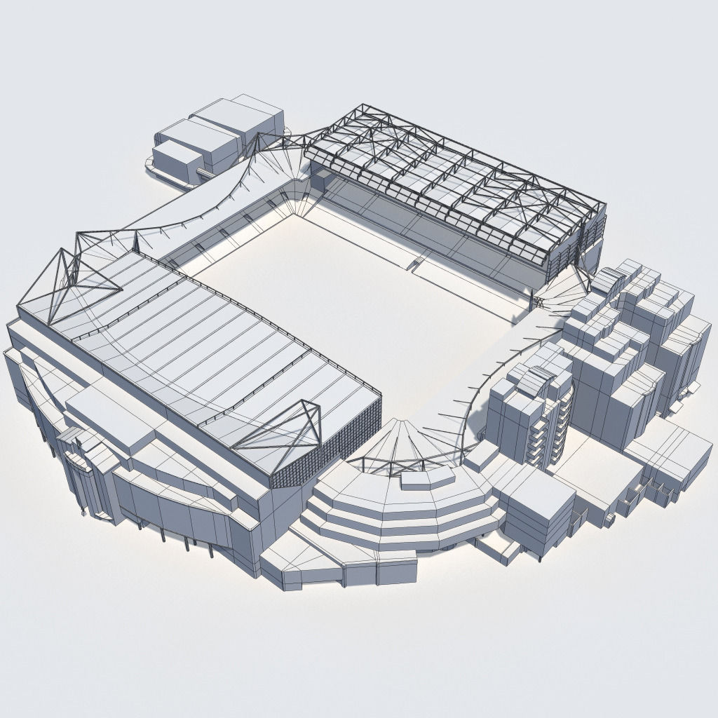 Stamford Bridge Stadium Low Poly Version Low-poly 3D model_17