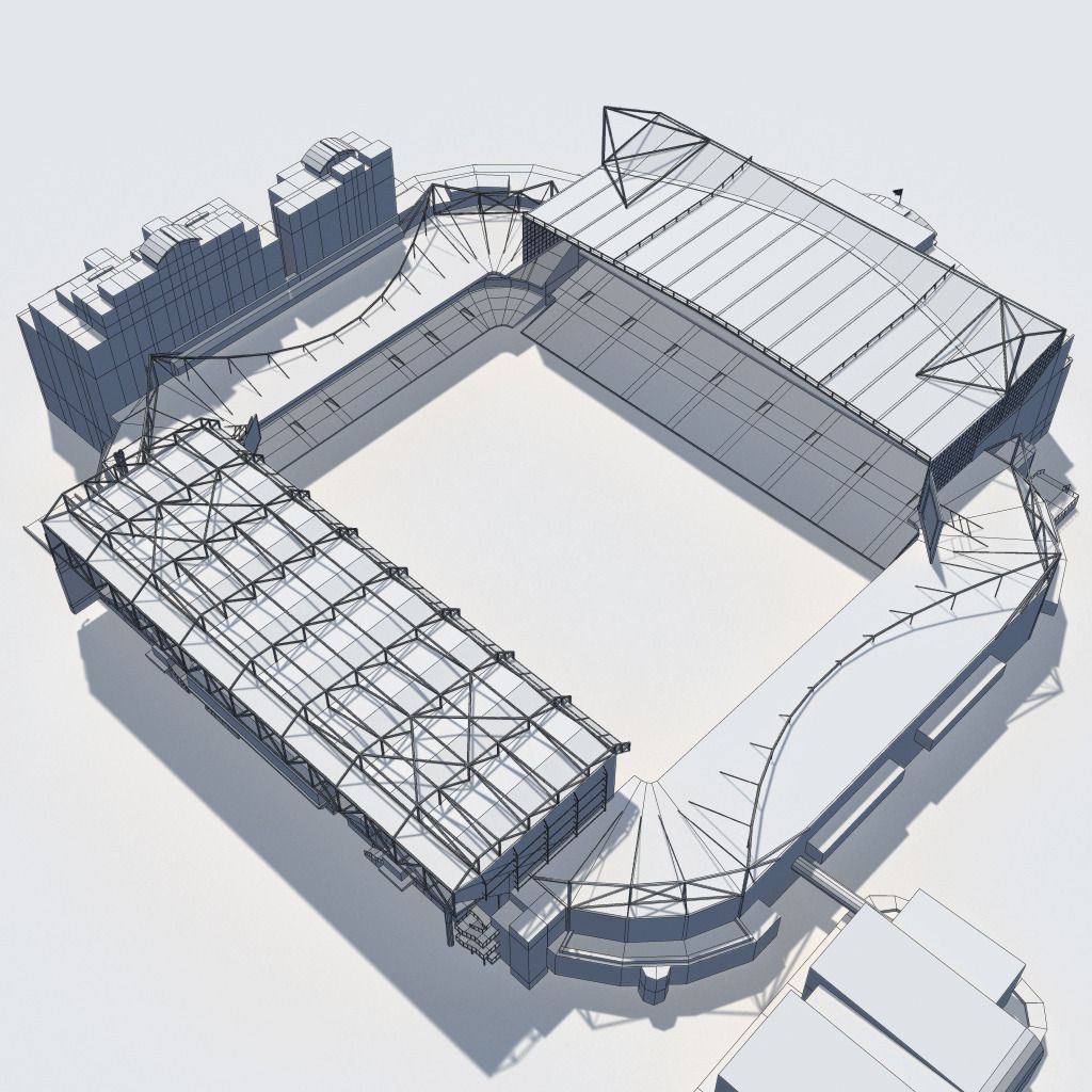 Stamford Bridge Stadium Low Poly Version Low-poly 3D model_19